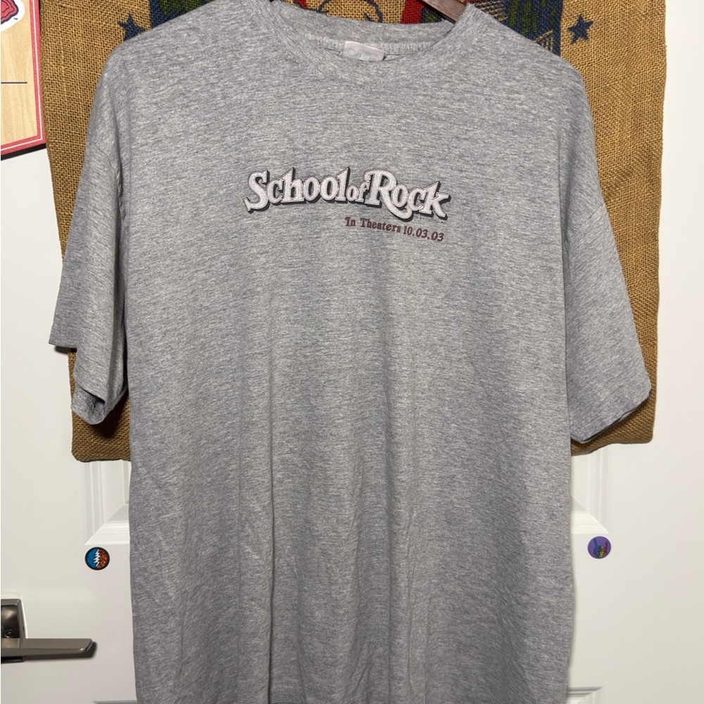 Y2K 2003 School of Rock Grey Movie Promotion T-Shirt (XL)